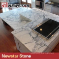 Newstar polished white marble kitchen countertops
